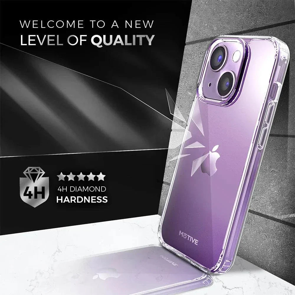 Clear Case for iPhone 14 Plus with holster and kickstand, military-grade shockproof protection.
