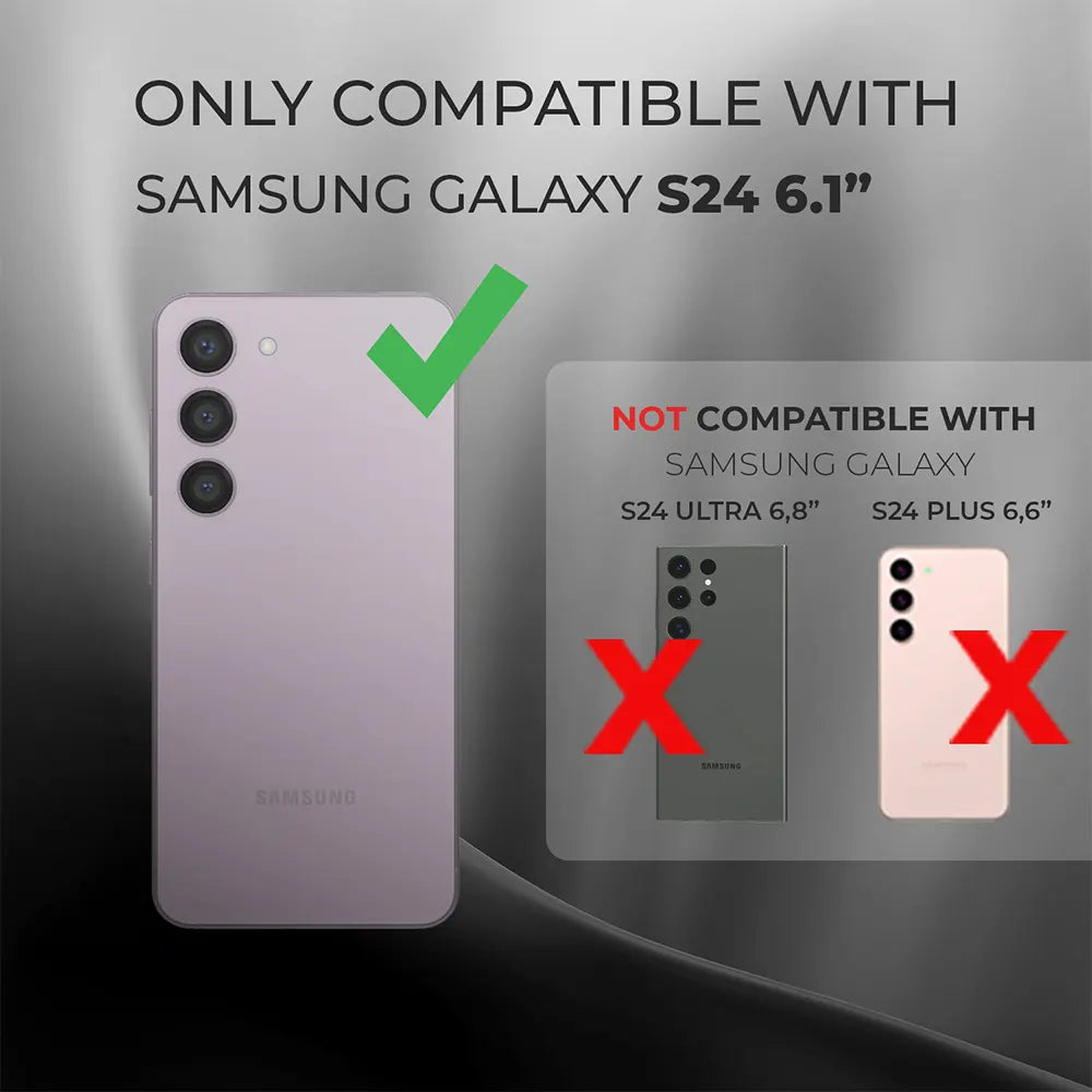 Galaxy S24 tempered glass screen protector 4-pack with easy installation, scratch resistance, and camera lens protection.