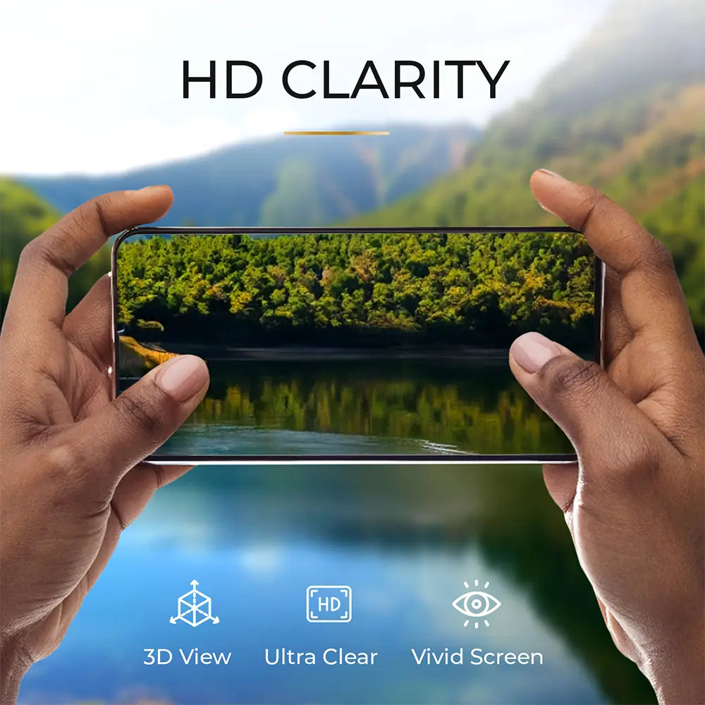 HD clarity screen showcasing vivid scenery on Samsung Galaxy S24 Plus with S24 Plus Glass screen protector.