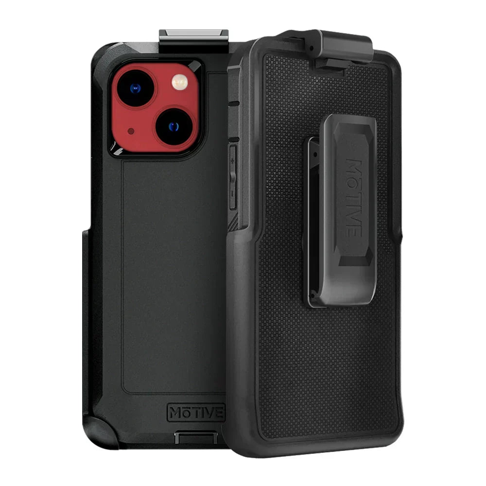 Rugged black iPhone 13 holster with a strong belt clip. Designed for heavy-duty protection, it's perfect for active lifestyles. #iPhone13 #iPhone13case #iPhone13holster #ruggedcase #beltclip