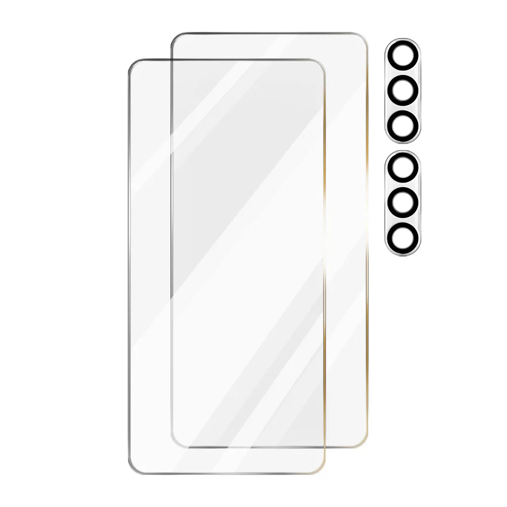 S24 Plus Glass tempered screen protector and camera lens protector set for Galaxy S24 Plus.