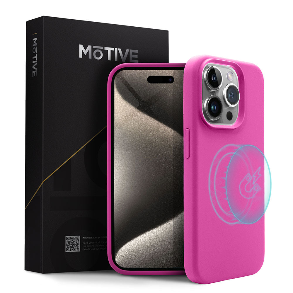 Slim Case for iPhone 15 Pro Max in pink, liquid silicone cover, MagSafe compatible, designed for 6.7-inch iPhone 15 Pro Max 2023.