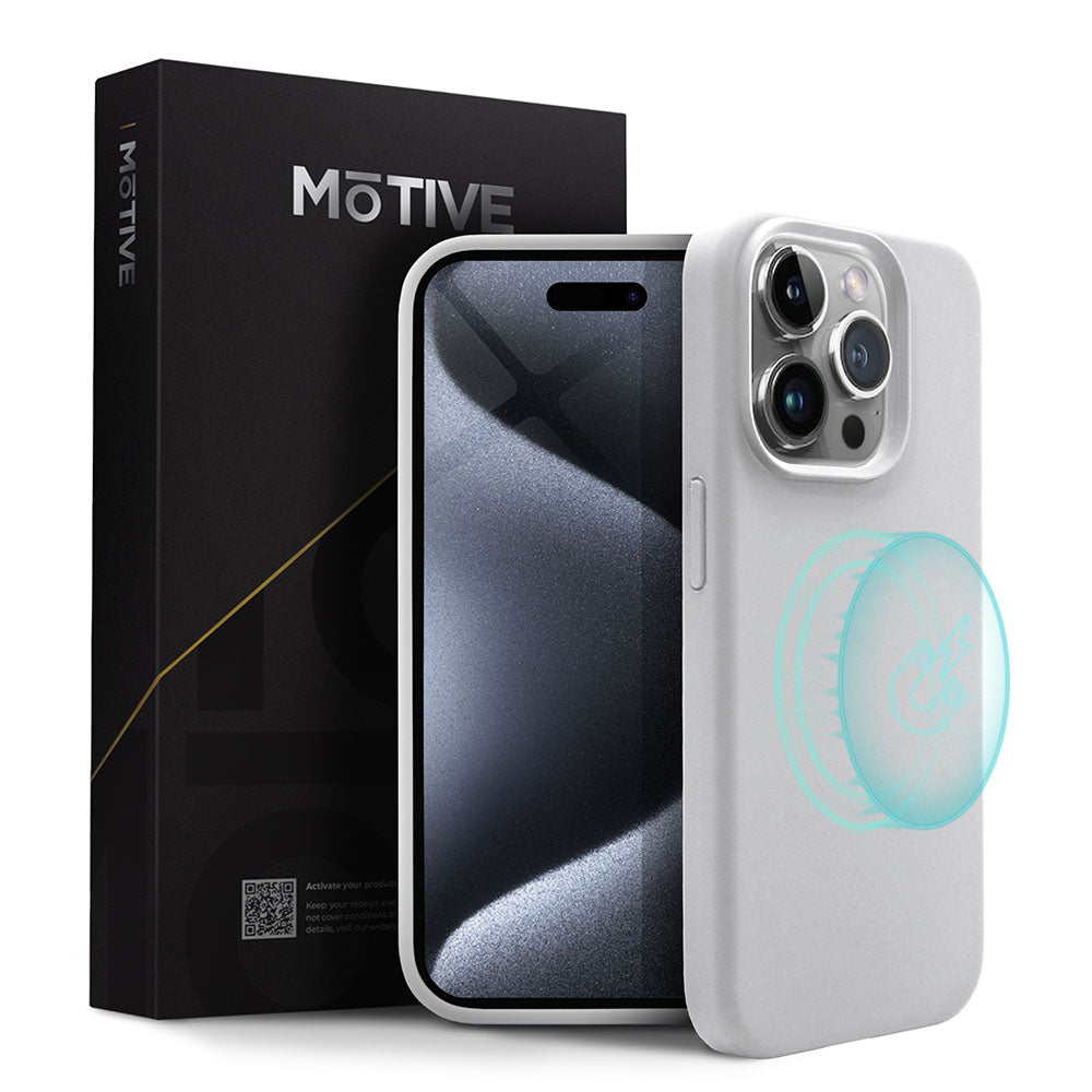 Silicone Case for iPhone 15 Pro with wireless charging compatibility and sleek design.