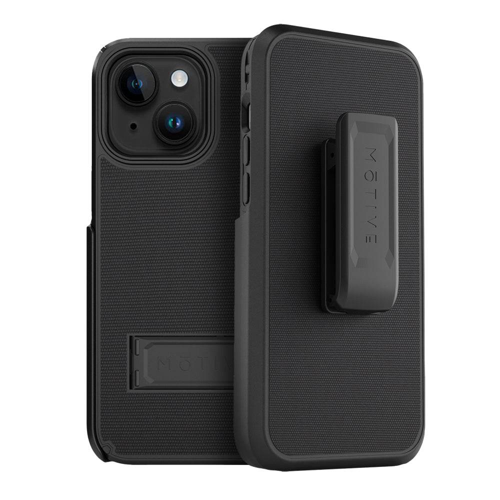 iphone 15 plus case kickstand and belt clip holster, rugged design for ultimate protection.